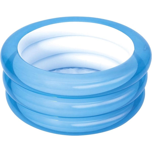 Rundt badebasseng 3 ringer med oppblåsbar bunn 70 x 30 cm, 2 assorterte farger
