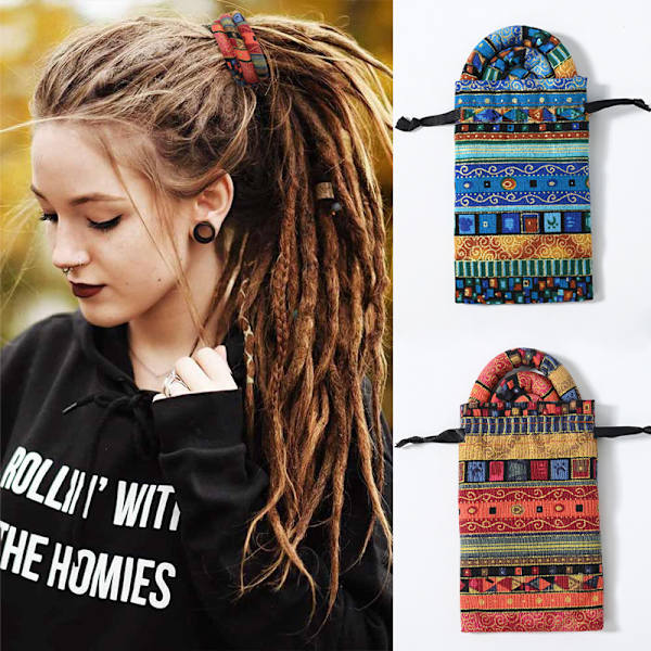 En bit (färgmatchande-pinne, ca 66 cm lång) Spiral Lock Hårband Dreadlock Tillbehör, Böjbara Hårband Långa Dreads, Hårknut Ponytail Wrap Hårband