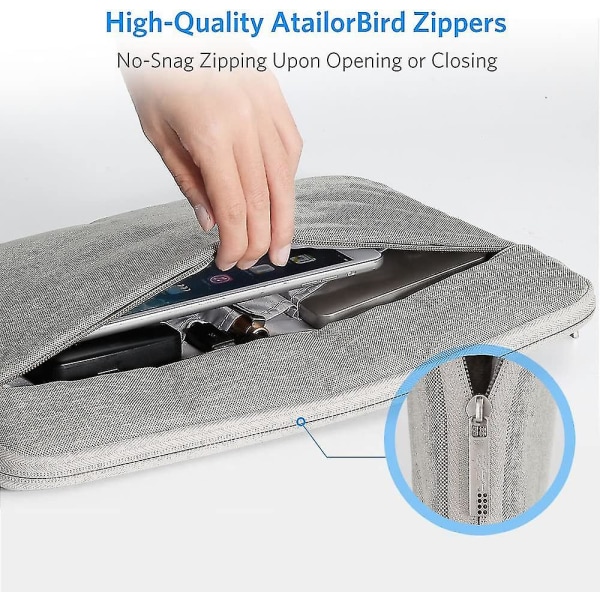 Laptopveske, støtsikker Notebook-veske, Beskyttelsesdeksel for Laptop (grå) 13inch
