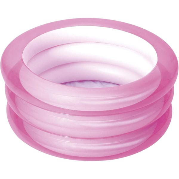 Rundt badebasseng 3 ringer med oppblåsbar bunn 70 x 30 cm, 2 assorterte farger
