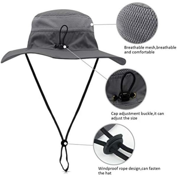 Unisex hopfällbar solhatt UPF 52+ Anti UV semester bergsklättring utomhus vattentät resehatt Safari keps herr dam hinkhatt