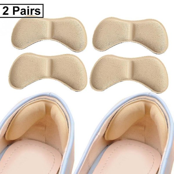 5 Par Hæl Insoles Patch Smertelindring Anti-slitasje Putepads Black-2 pairs