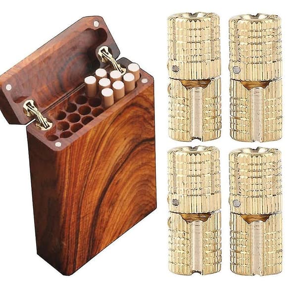 4-pack Dolda mässingscylindriska gångjärn Cylindriska osynliga dolda 10mm
