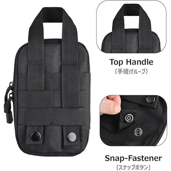 Taktisk EDC-väska, Molle-verktygsväska Gadget-organisatör Telefonhållare Midjeväska IFAK-väska Smartphone-väska Verktygshölsterficka