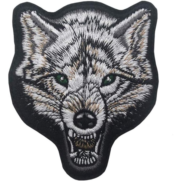 Tactical Roaring Wolf Head Brodered Patch, Animal Brodered Badge, Kardborrekrok