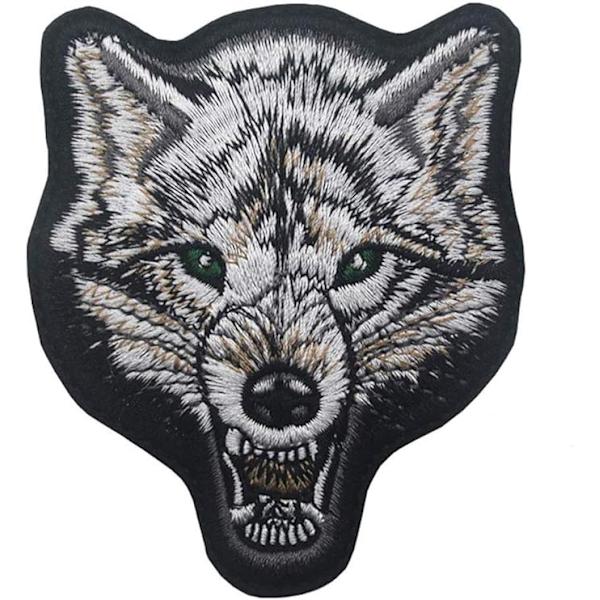 Taktisk Broderad Patch med Ryttande Varg, Broderat Djurmärke, Kardborreband