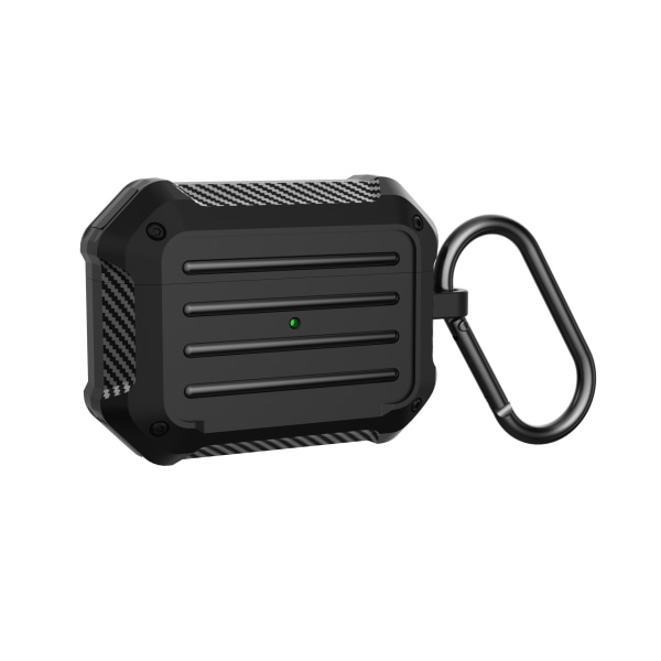 AirPods Pro 2 case (svart), stötsäker case, kompatibel med AirPods1/2 case