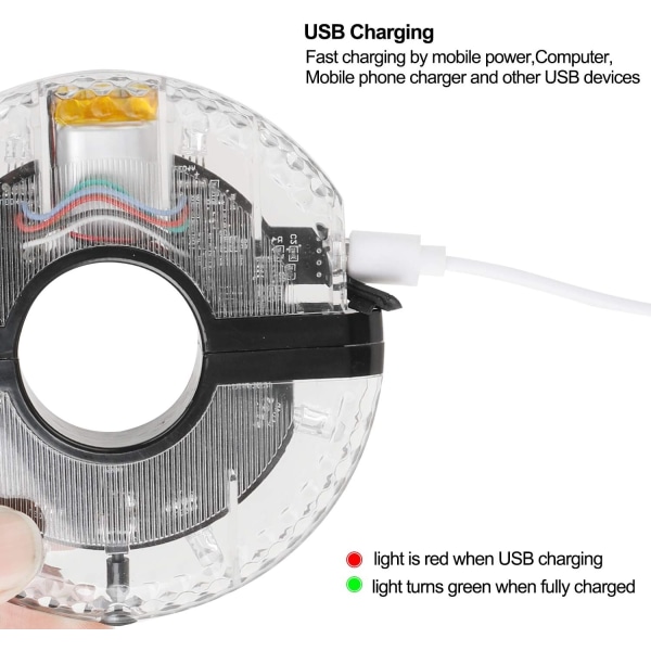 7 LED 9 Farger 18 Bilder Sykkelhjul Lys USB Oppladbar Vanntett LED Sykkelhjul Lys Sykkelhjul Lys Tilbehør Lys