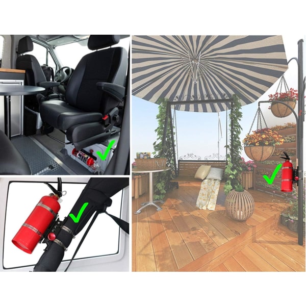 Universell snabbfäste för brandsläckare på rullbåge, kompatibel med Jeep Wrangler Gladiator Bronco UTV Polaris RZR Can Am ATV,