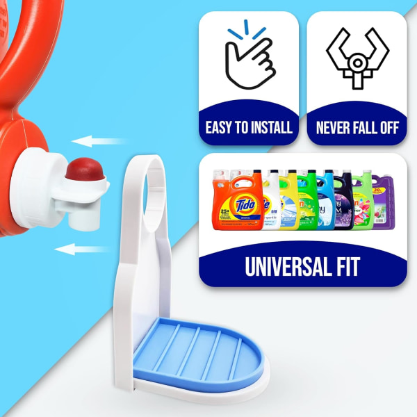 [2-pack] Mugghållare för tvättmedel, droppfångare för tvättmedel (uppgraderad droppbricka), inget mer smuts eller läckor