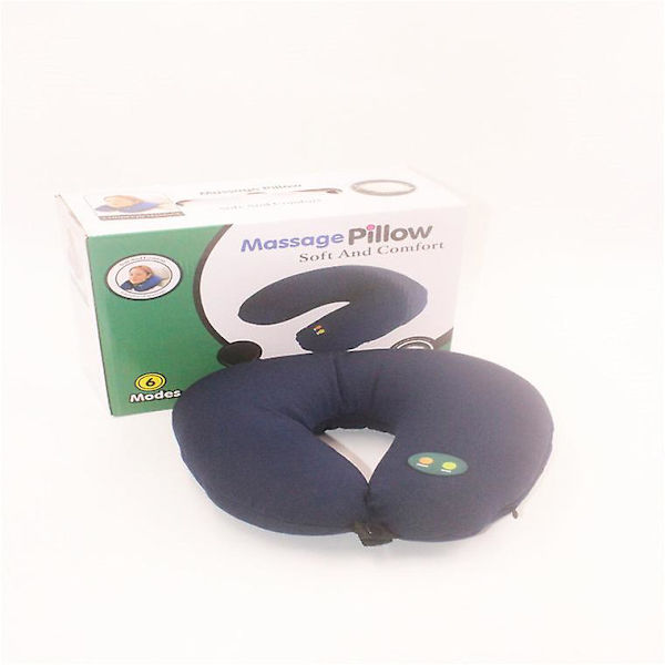 Mini Cervikal Massagekudde (2021 Ny Modell) - 6 Massage Modes Ergonomisk Massagekudde Navy