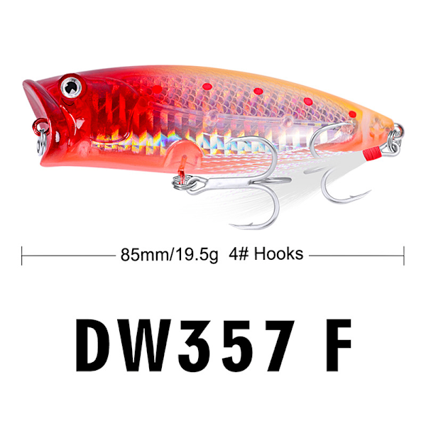 5 st fiskedrag Floating fiskedrag Duren plast bionisk falsk fiskedrag vikt 19,5 g fjäderkrok saltvattensdrag fiskeutrustning enkel och Conv