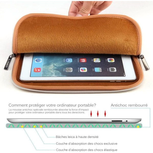 15,6 tommers laptop-sleeve egnet for Acer/ASUS/Dell/iPad Pro/Lenovo/Macbook Pro/Macbook Air/Beskyttelsesveske for dame-datamaskin med fargerikt bladtrykk