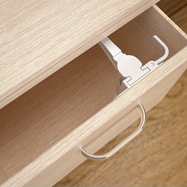 Päivitetyt näkymättömät vauvasuojakaapin lukot (10 kpl) - Asennukseen ei tarvita porausta tai työkaluja, toimii useimpien kaappien ja laatikoiden kanssa