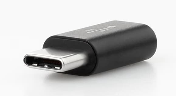 Svart 6-pack Micro USB till USB-C konverteringshuvud typkonverter Android OTG datakabel