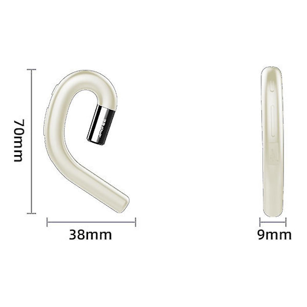 Öronkrok Bluetooth Trådlösa Hörlurar Med Mikrofon White