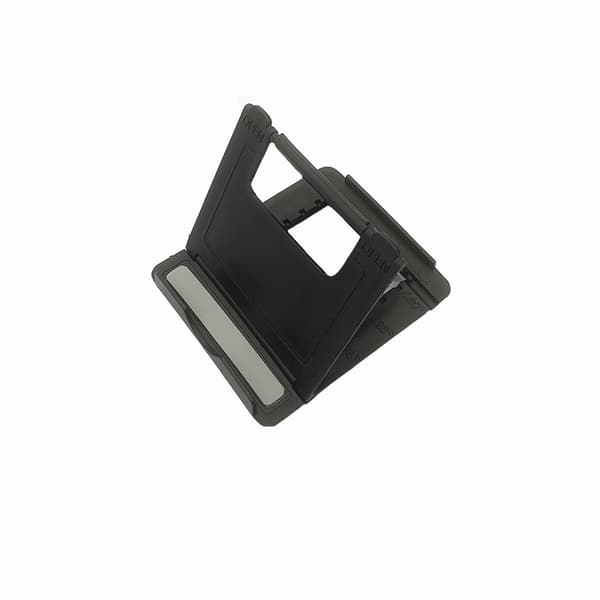 2 stk. bærbar iPhone stand (sort og hvid), Universal Multi-vinkel mobiltelefon stand, Lomme foldbar Desktop stand til iPhone, iPad, smartphone, tablet