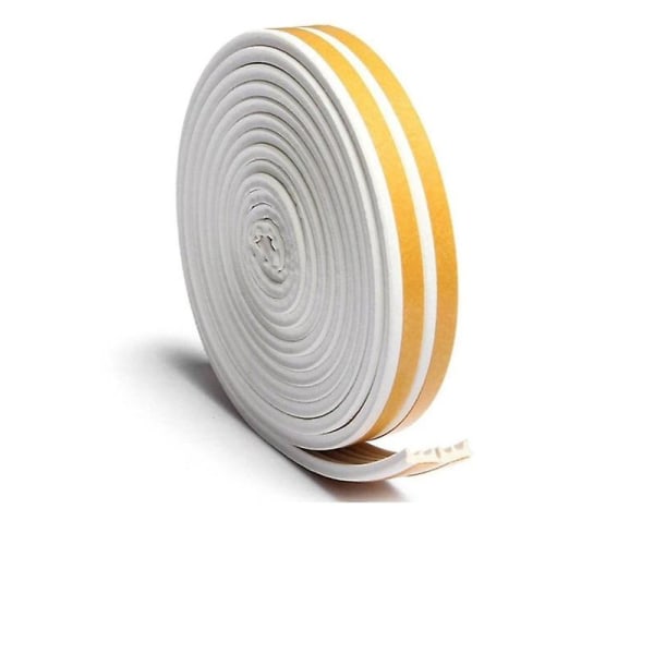 Fönsterdragtätningstejp Självhäftande remsa Typ D/e/i Fönstertätning 9mm X 4mm X 5m White