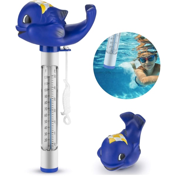 Pooltermometer Flytande termometer Tecknad stil vattentermometer för simbassänger, spa Whale