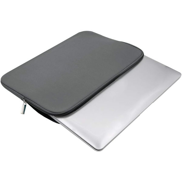 14-tums bärbar dator skyddande vadderad väska laptopfodral kompatibel med 13,9-14,1 notebook Ultrabook ebook grå, uppgraderad version