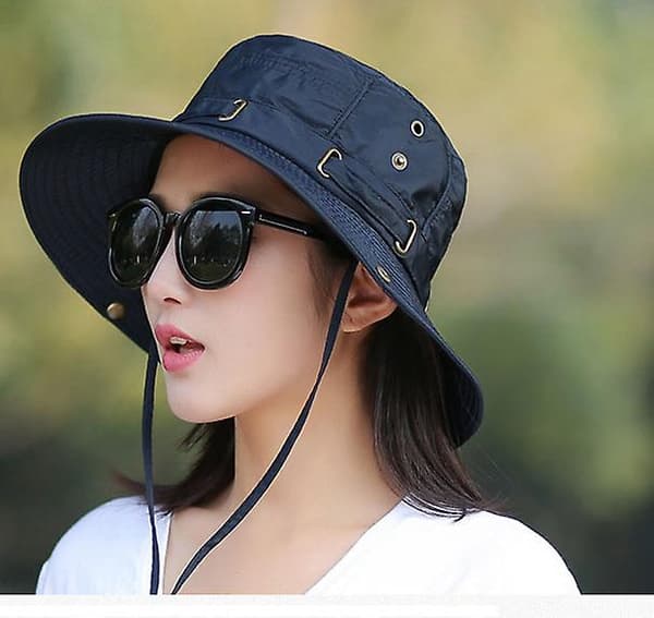 Bredbrättad fiskehatt Sol UV-skydd Utomhus Bucket Hat Boonie Hat Solhatt Grey