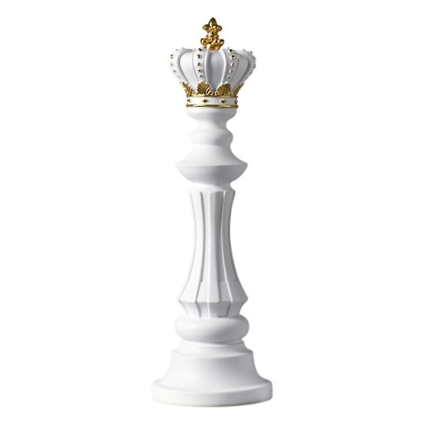 Schack Kung Drottning Riddare Harts Figurer Internationell Schack Staty Skulptur White King