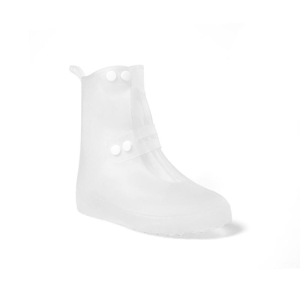 Vattentät skoskydd, modernt dubbelknäppt halkfritt slitstarkt PVC-skoskydd Transparent 38 and 39