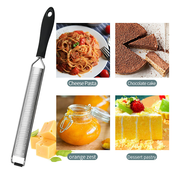 Manuell ost- och citrusrivare Premium Classic Sharp Rostfritt Stål Zest Rivare, idealisk för parmesan, hårdost, ingefära, choklad, muskot och T