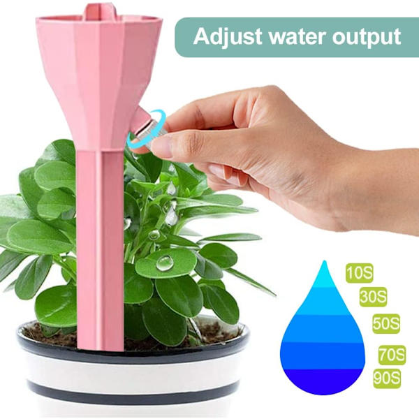 12 stk. Automatisk vandingssystem, justerbart og let at vande, til potteplanter, planter, blomster, haver, stueplanter 12/pakke [Blandede farver