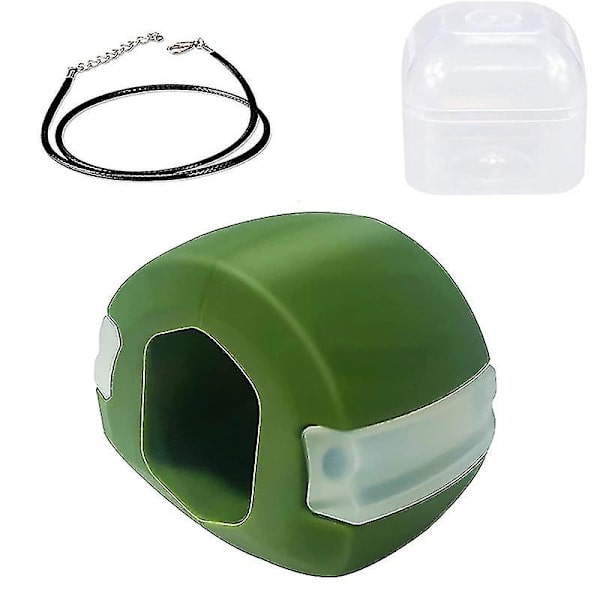 2-pack käkmuskelträningsboll Pop N Go käkmuskeltränare matkvalitetssilikon gel käkmuskelträning Green