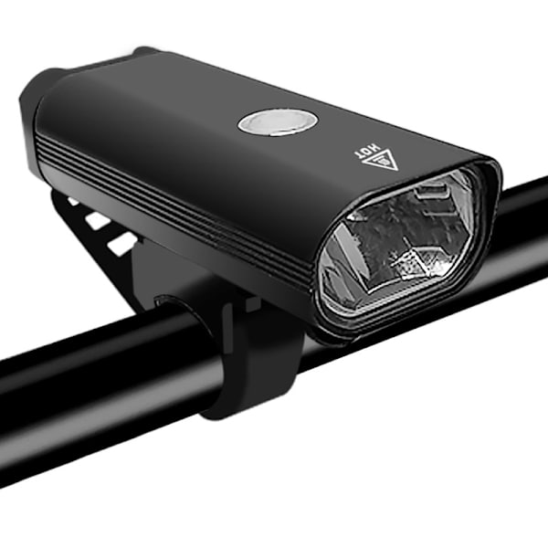 En uppsättning svarta USB-laddningsbara cykelbelysningstillbehör