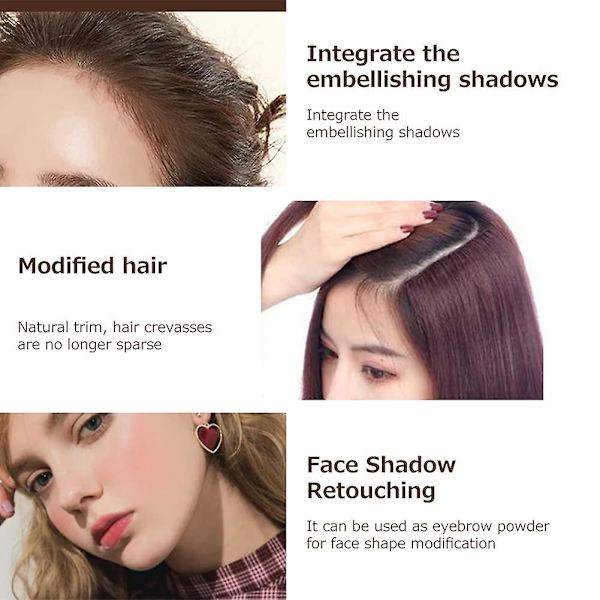Hairline Shadow Powder Stick, Vandtæt Volumengivende Dækpudder Hårpudder Make-up Shadow Dækpudder Black