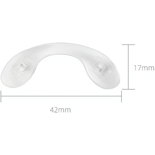 Stora näskuddar för glasögon, glasögonbrorem/sadelbrygga, ersättande näskuddar i mjuk silikon och halkskydd, inskruvade glasögonnässtycke för glasögon