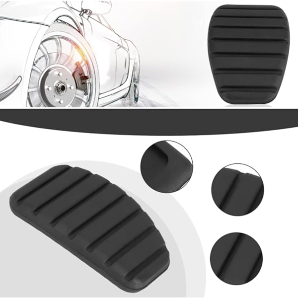 Gummi Koppling Bromspedal Cover, Pedalmatta Cover för Megane Laguna Clio Kango Scenic