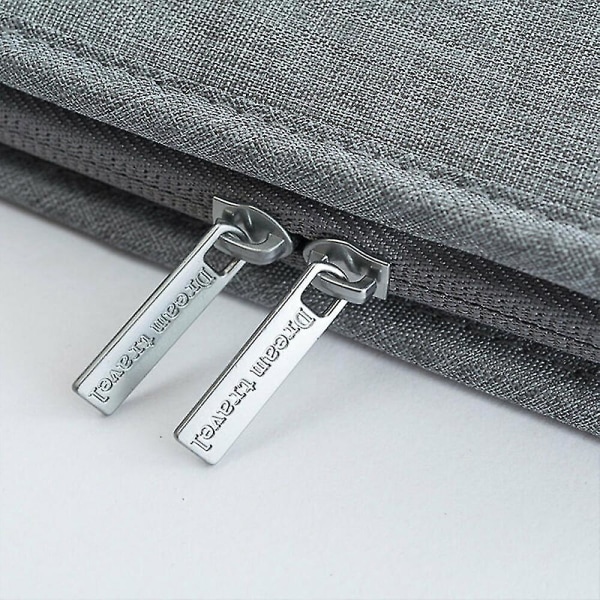 Familie Rejse Tegnebog Pas Holder Dokument Kort Pung Organizer Grey 25.5cm x 18.5cm