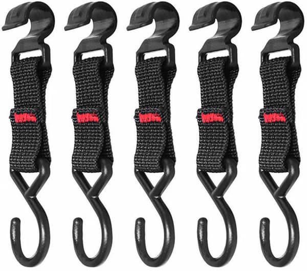 5 stk. Utendørs Camping Mobile Oppbevaringskroker Avtakbare Kroker Nylon S-formede Kroker