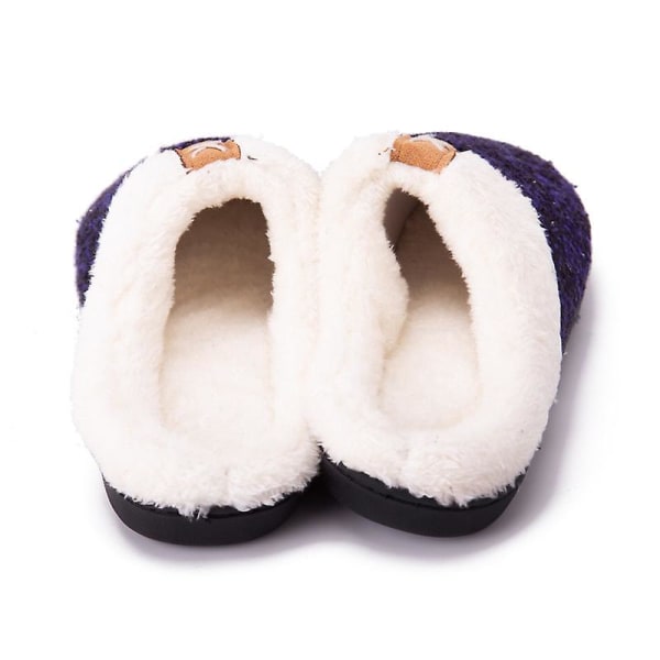 Tøfler med Memory Foam for Kvinner Komfortable Varme Koselige Sklisikre Purple point 40 41