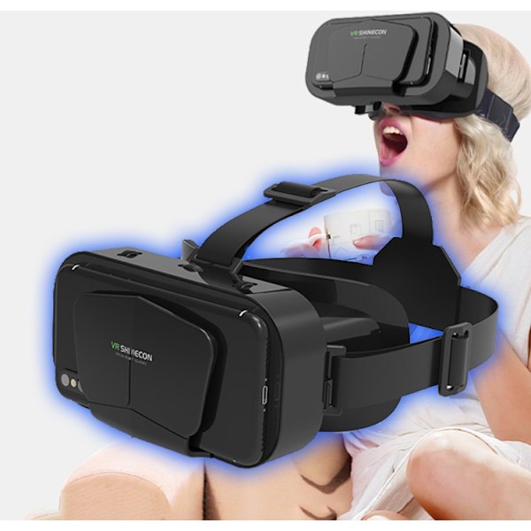 3D VR Briller VR Virtual Reality Headset Understøtter 360° Panorama Stor Skærm