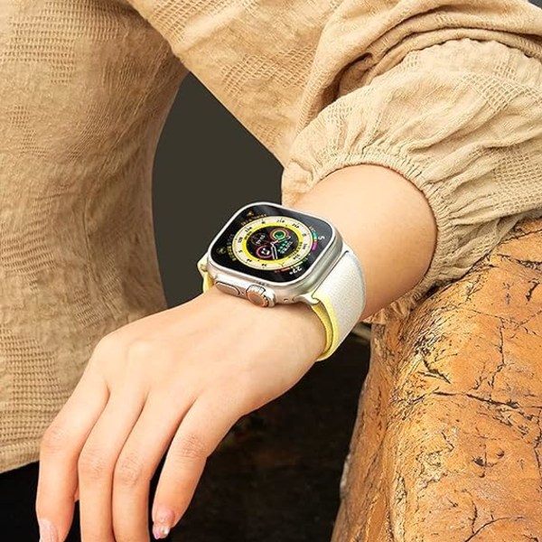 Canvas-urheiluranneke (kolme eri väriä, kellot eivät sisälly), yhteensopiva Apple Watch -rannekkeen 42/44/45/49 mm kanssa, sopii iWatch SE -sarjoille 8/7/6/