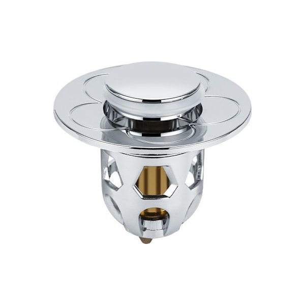 2 stk. universelt vaskdeksel (sølv), pop-up vaskdeksel, indre diameter 30 mm, anti-tett avløpsrør, egnet for badekar, kjøkkenvask,