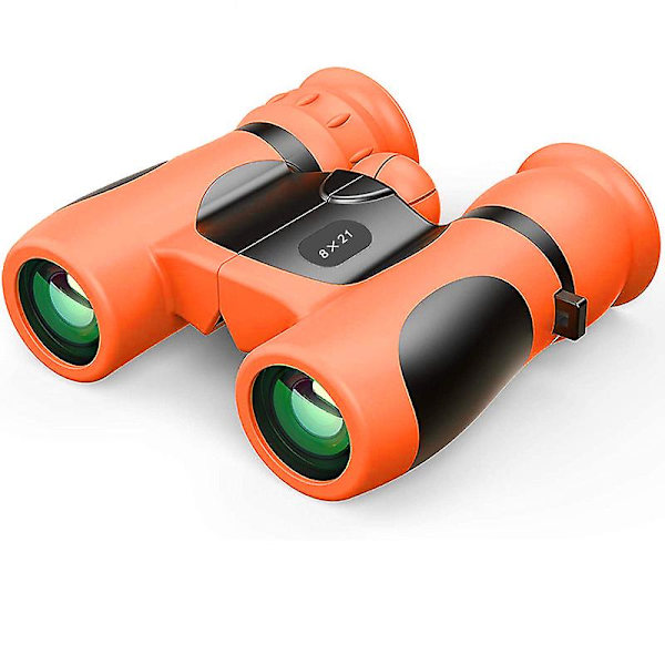 Kompakt Vandtæt Kikkert Til Børn 8x21 Zoom Udendørs Legetøj & Gaver Til Børn Til Observation Af Dyr/Landskaber Orange