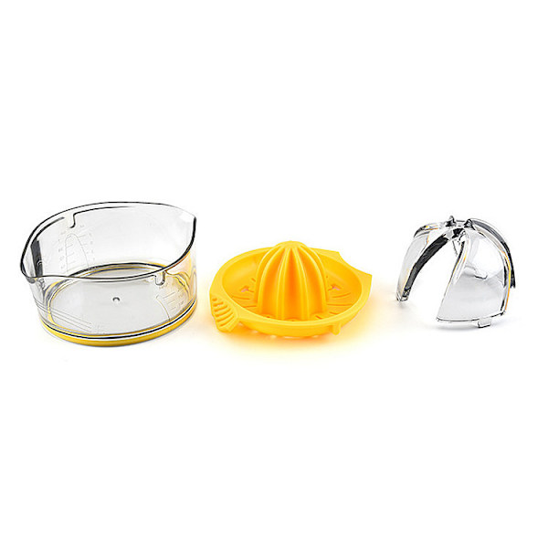 4 stk. - Frugtpresser, citruspresser, manuel frugtpresser, frugtpresser med beholder, Plastik