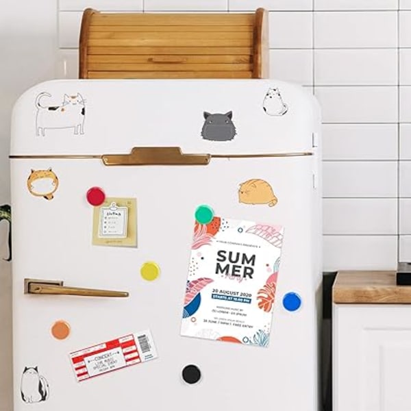 200-pack röda kylskåpsmagneter, whiteboardmagneter, magneter för whiteboard, starka kylskåpsmagneter, färgglada runda magneter för anslagstavla, klassrum,
