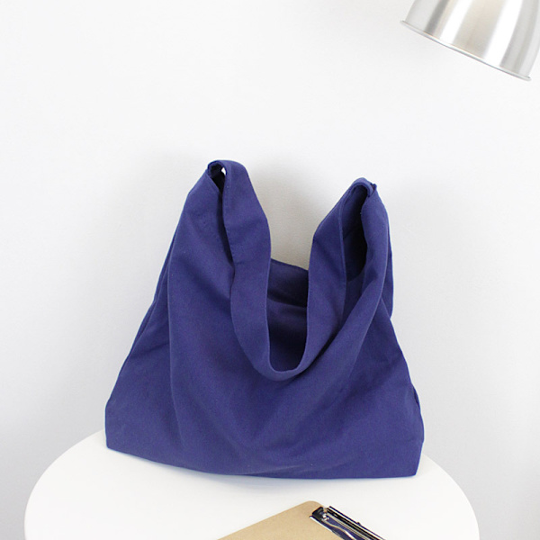Utrykt stofpose 35 x 45 cm (navy blå), skuldertaske, stofpose, indkøbstaske stofpose