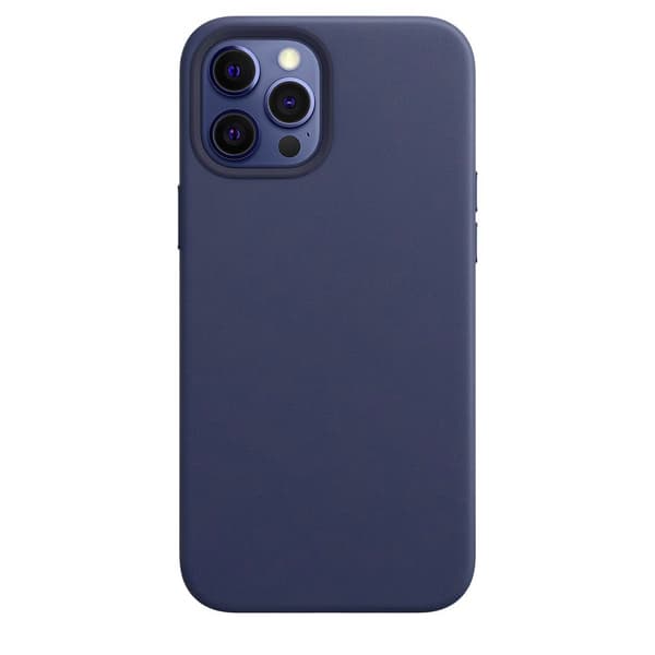 Sort Apple læderetui med (til iPhone 12 Pro Max)