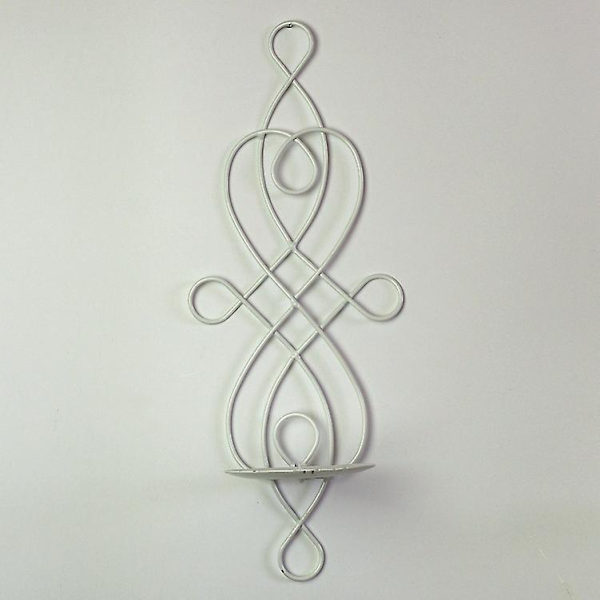 Hengende Lysestake Vegglampe Montert Pilar Dekorativ Hul Lysestake Vegglamper For Hjemmeveggdekor White
