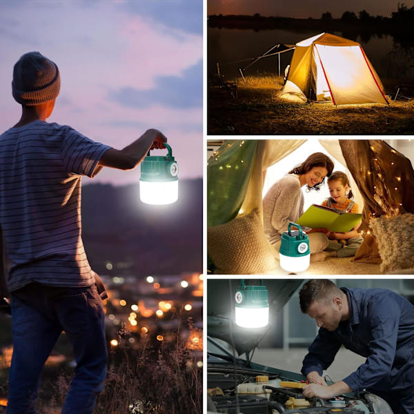 Ladattava LED-lamppu, retkeilylamppu, lukemiseen, retkeilyyn, kalastukseen, hätäpimennykseen