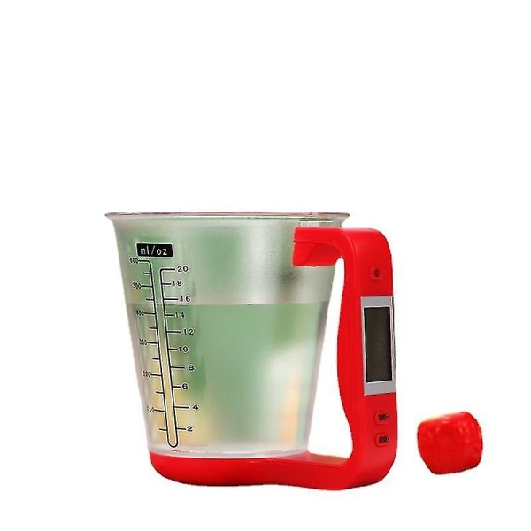 1 kg 600 ml mätkopp avtagbar köksvåg röd Red
