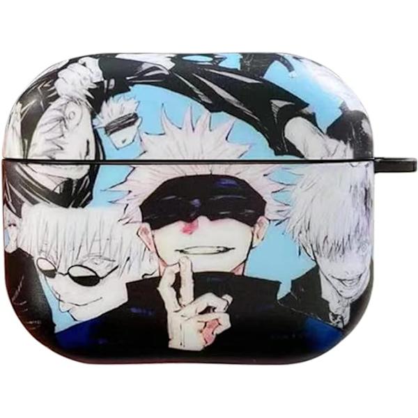 TPU-suojakotelo kolmannen sukupolven Airpodeille (sininen tausta+koukku), japanilainen anime-sarjakuvakansi, tyylikäs pehmeä TPU-kotelo Airpods3 2021 -lataukselle b