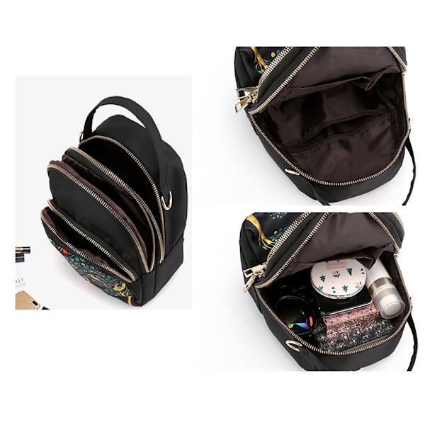 Én (elefant, ca. 18*11*21cm) Konvertibel Dame Jenter Liten Cross Body Skulderveske Tote Bag Håndveske Mini Ryggsekk med 2 Avtakbare Stropper